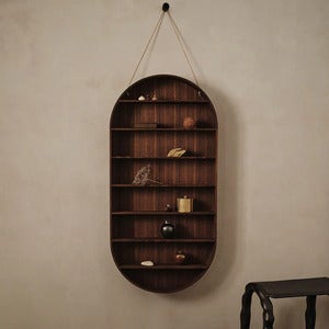 Oval Dorm Vägghylla - Smoked Oak