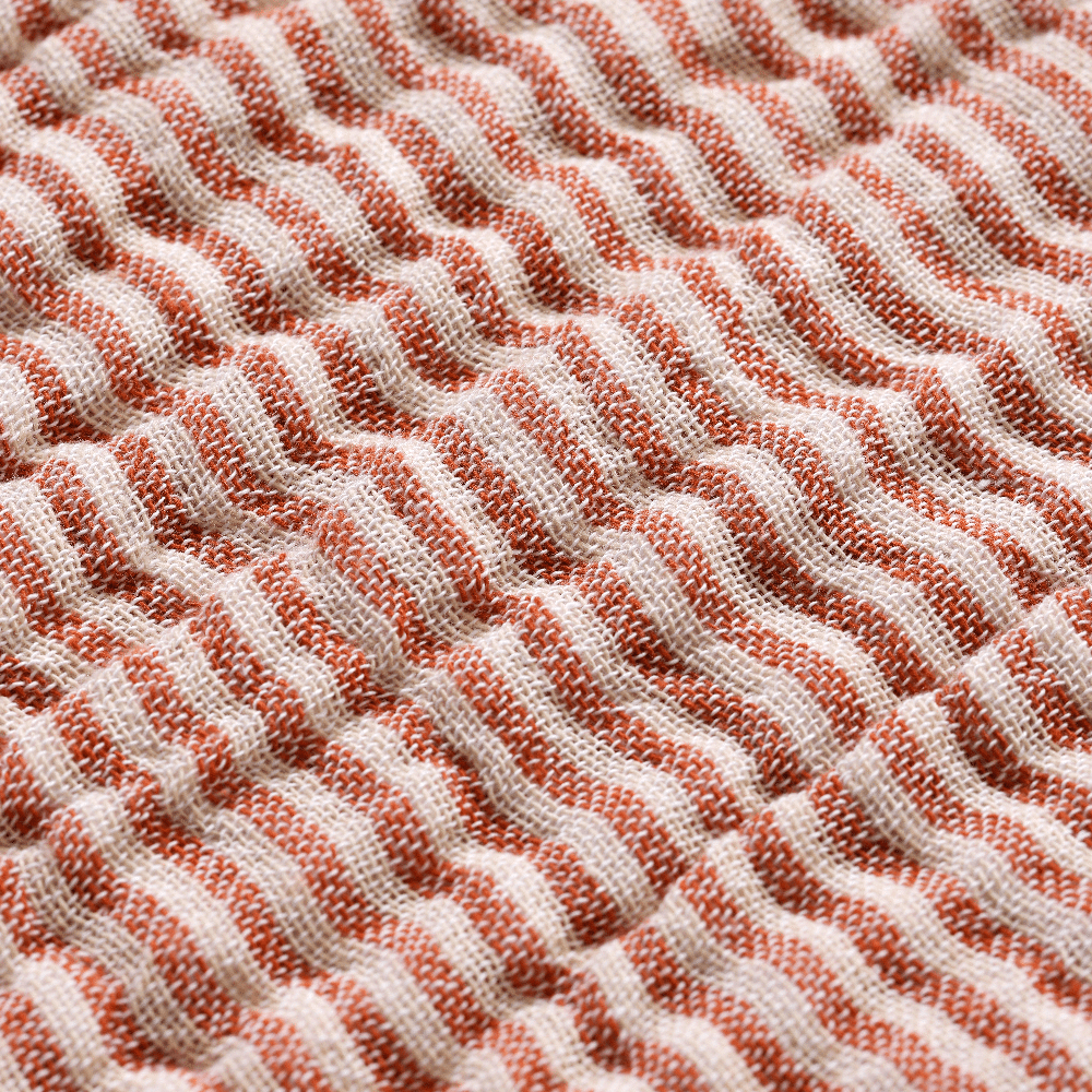 Fino Överkast - Terracotta/Off-white