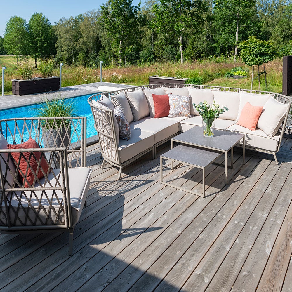 Jet Set Hörnsoffa Med Dynor 