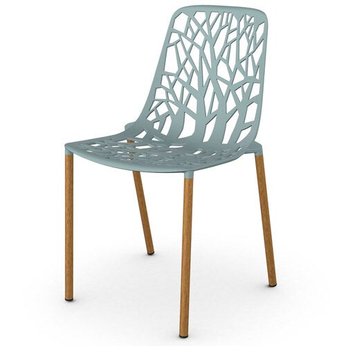 Forest matstol med Iroko klädda ben Light Blue 
