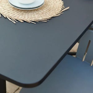 Bordsskiva 130x75 cm Lava grey, aluminium 