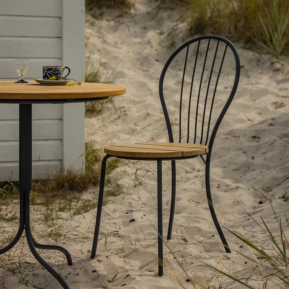 Akleja stol teak/grå Grythyttan