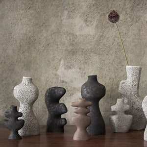 Yara Candle Holder - Medium - Grey Pumice