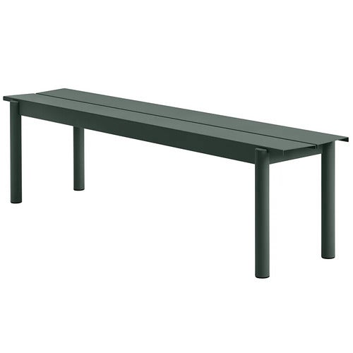 Linear Steel Bänk 170x34 cm Dark Green 