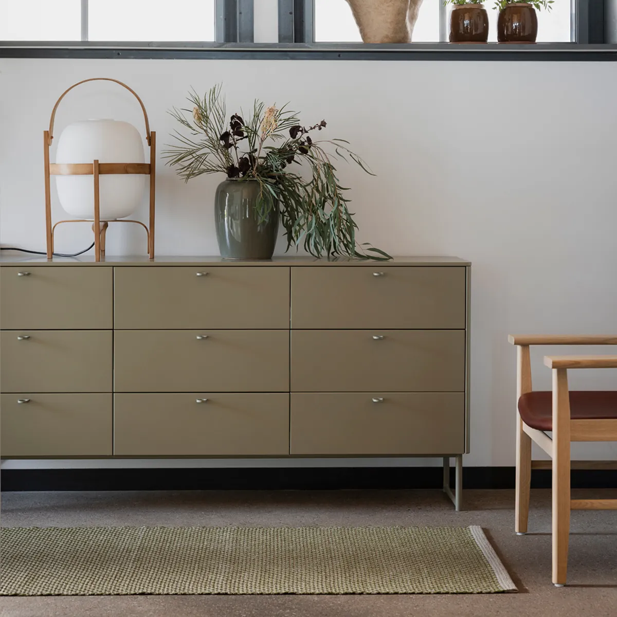 Tvättbar Plastmatta NILS Dark Olive 70x300 cm
