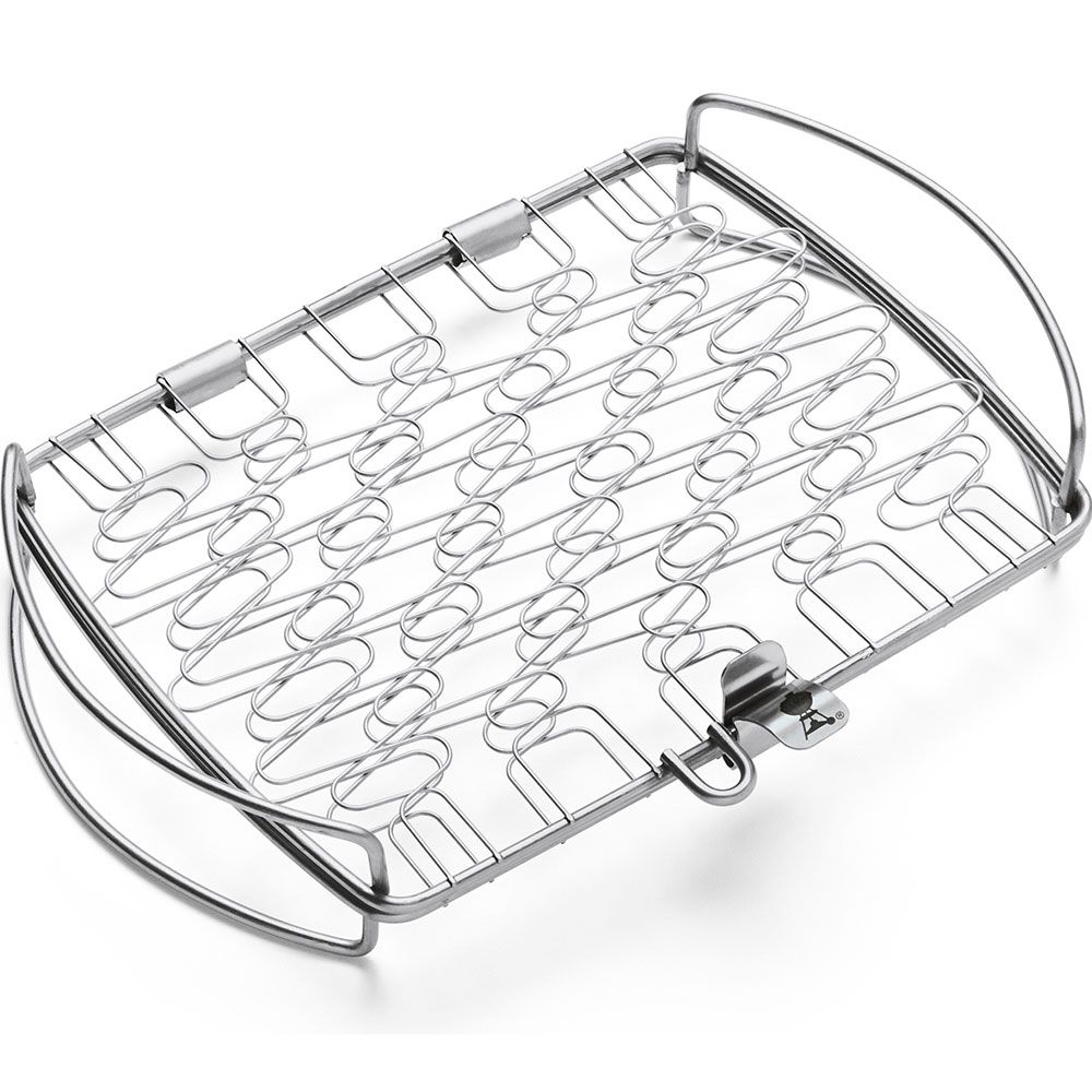 Grillkorg/grillhalster stor till fisk stål 