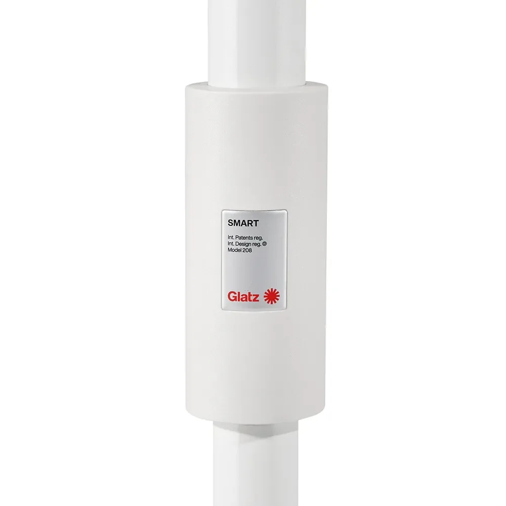 Smart parasoll 200x200 cm matt white Kat.5 570 Steel Stripe