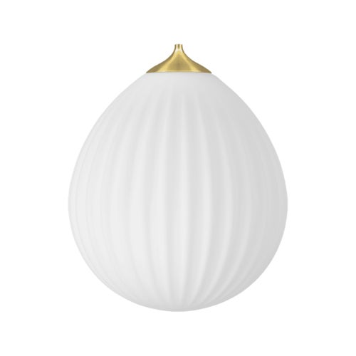 Around the World Lampskärm Ø35 cm White/Brushed Bras