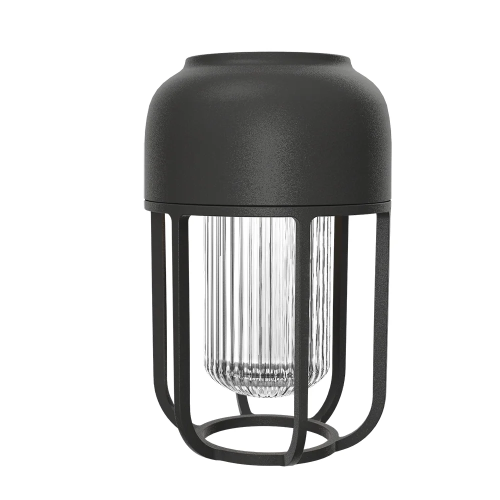 Portabel solcellslampa LIGHT No.1 svart