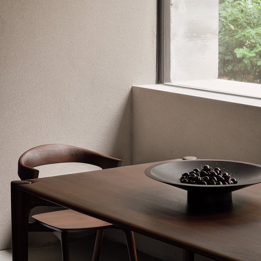 Satellite skål lackad mahogny