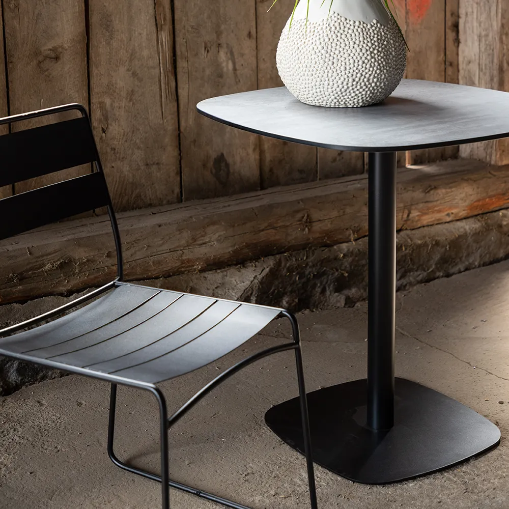 Milano Cafébord Ø70 cm svart