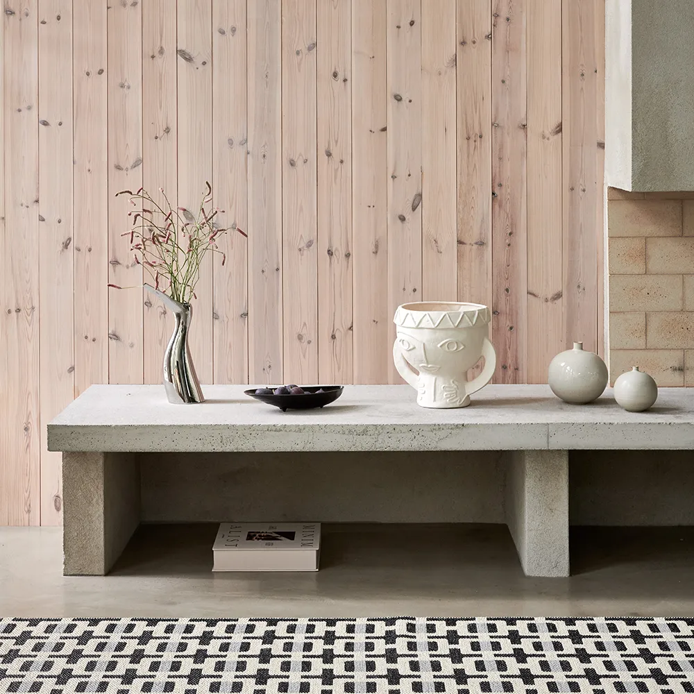 Tom matta Black/Cream/Warm Grey 70 x 240 cm