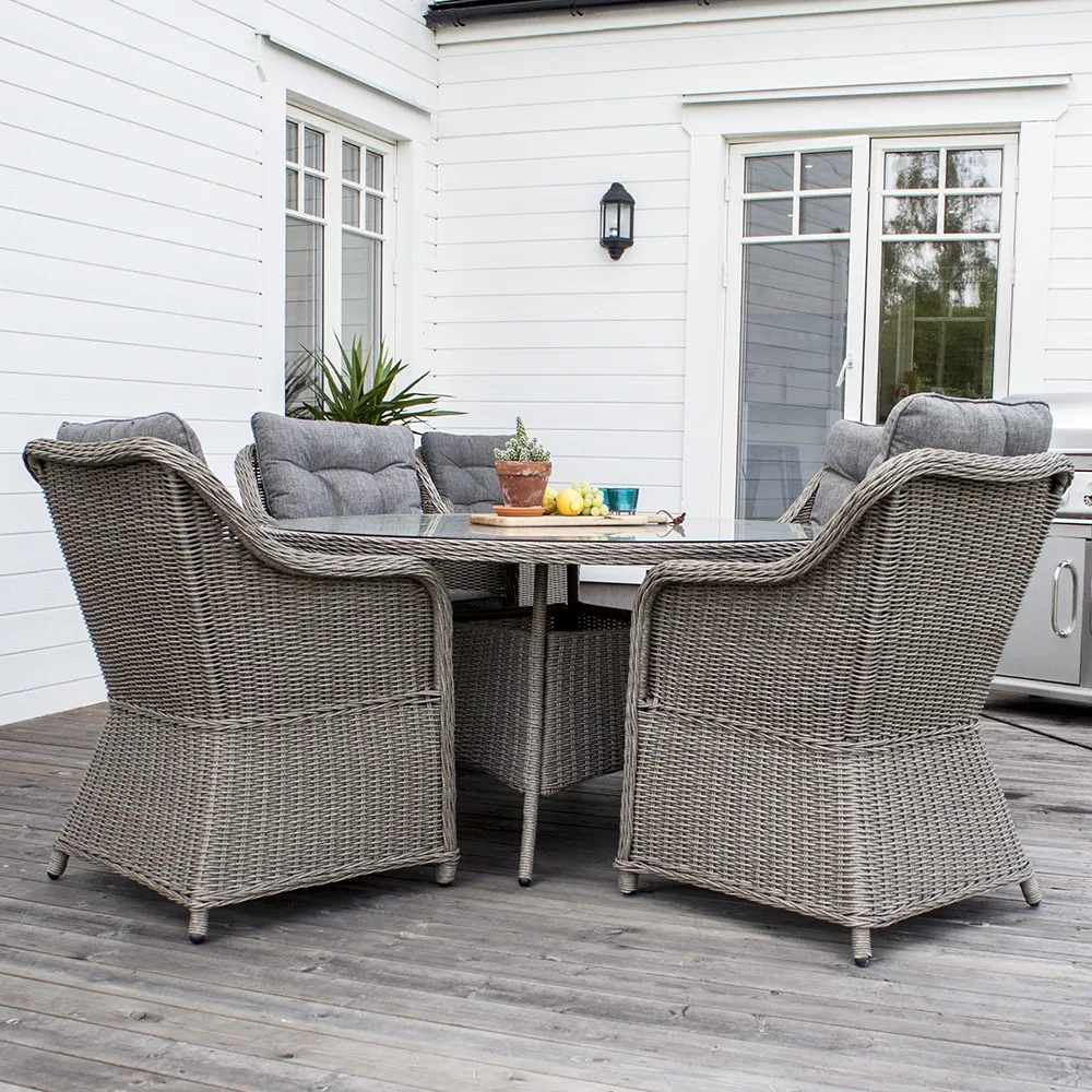 Vikelund Matstol Grå 2-pack