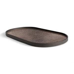 Aged spegelbricka oval M 
