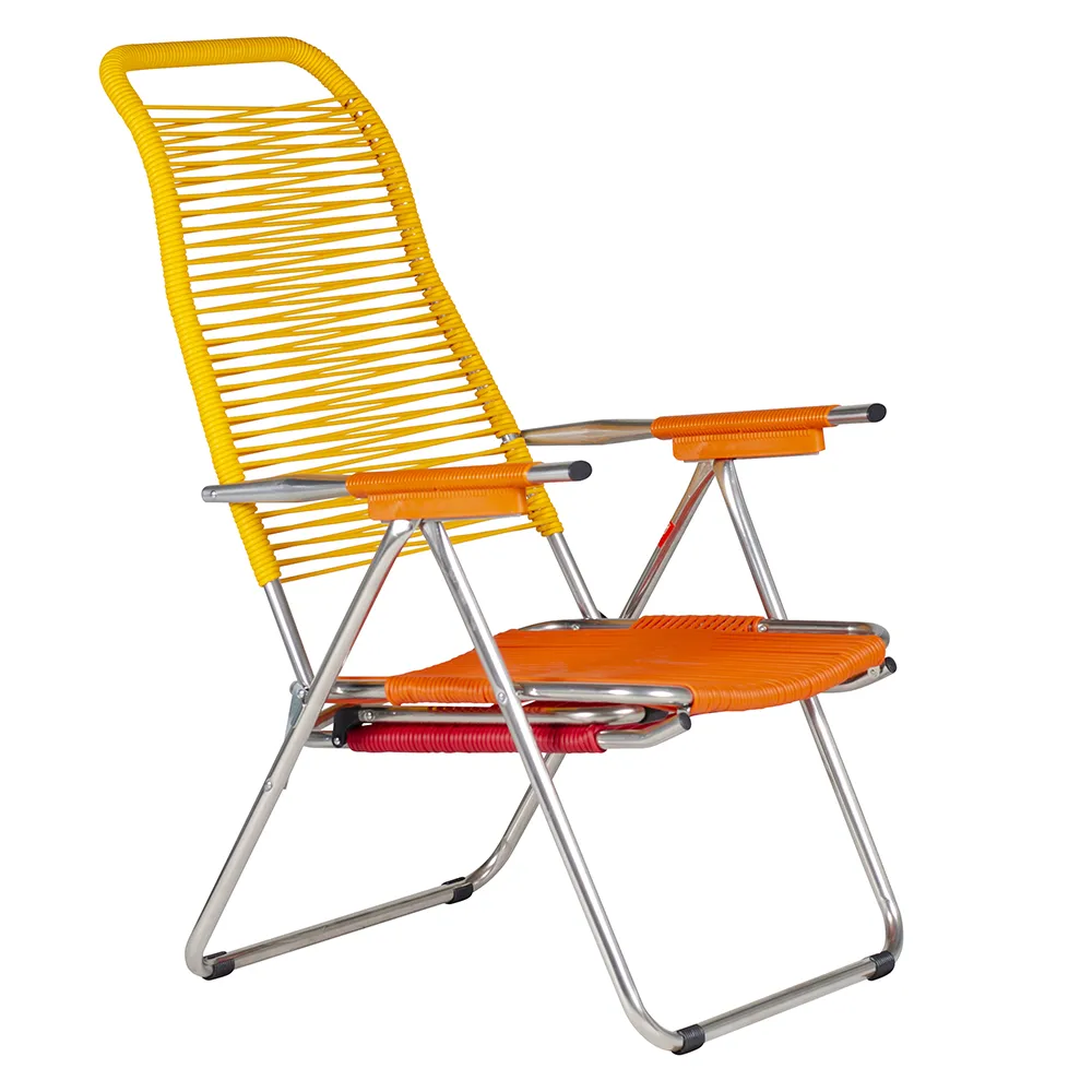 Spaghetti solstol pop yellow/orange/red/orange aluminium 