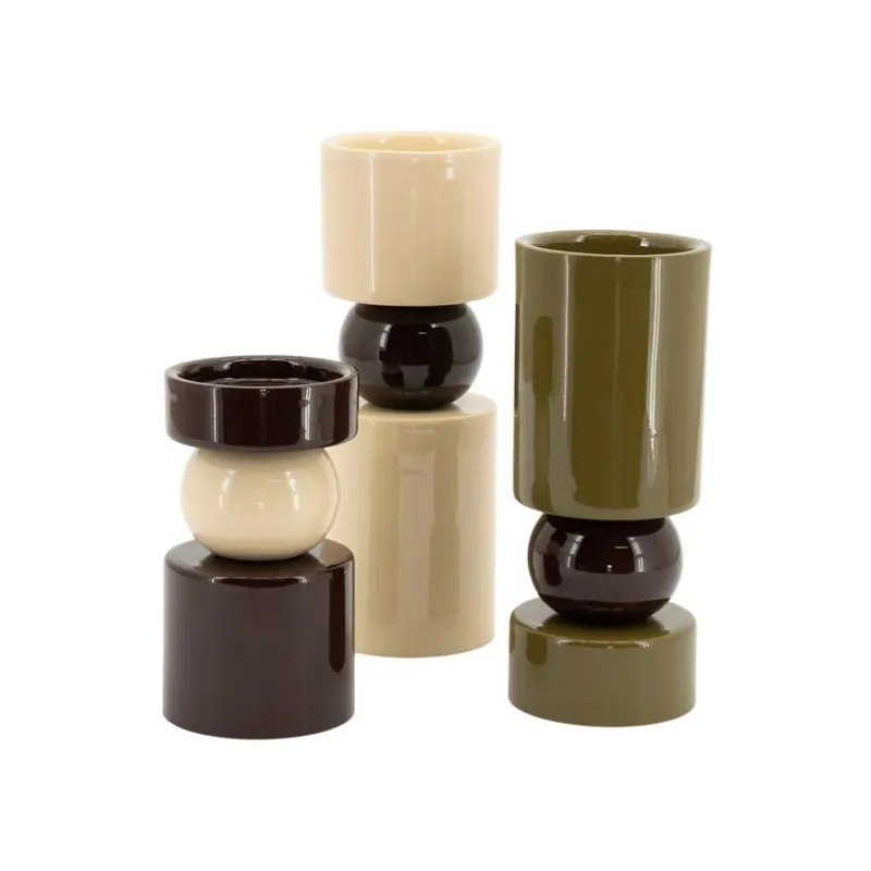 Shapix (set of 3) 9x9x15 cm Järn Multicolour