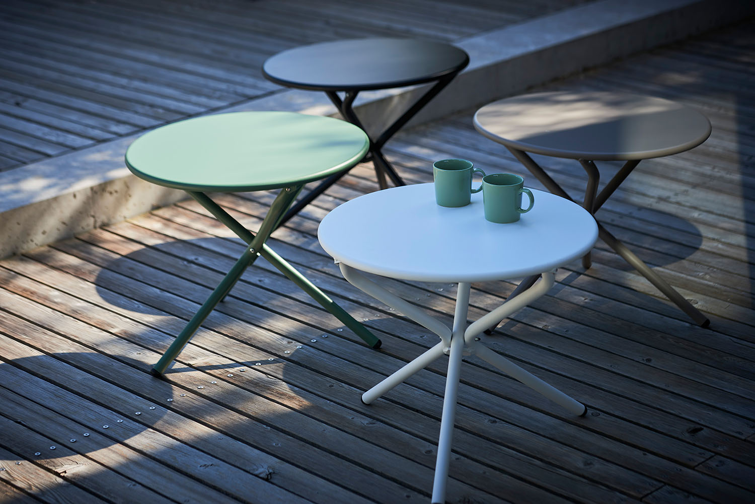 Tris table 55 cm sage green galvaniserat stål