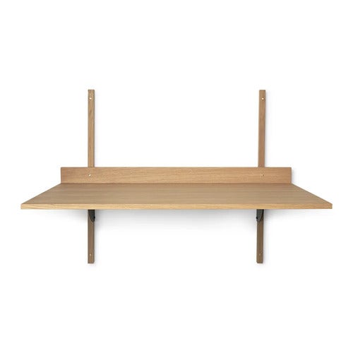 Sector Väggmonterat Skrivbord - Oak/Black Brass