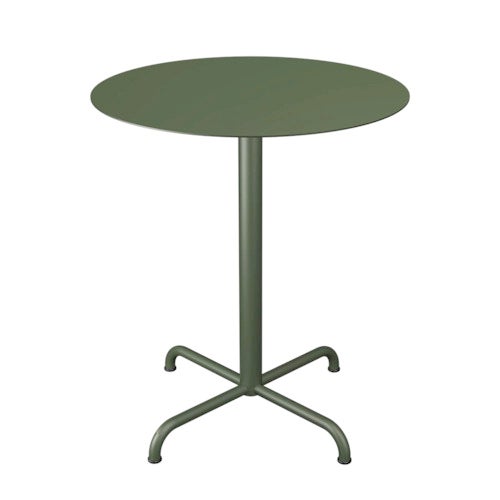 PICO Cafébord Ø64 cm, bas 4 ben Olive green