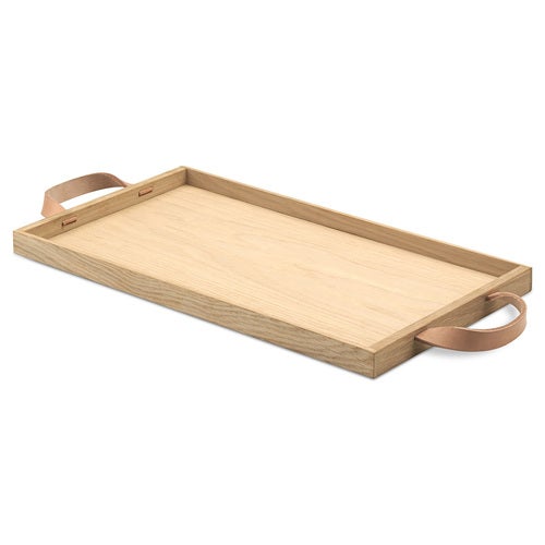 Norr Tray 46X25 cm Oak Leather 