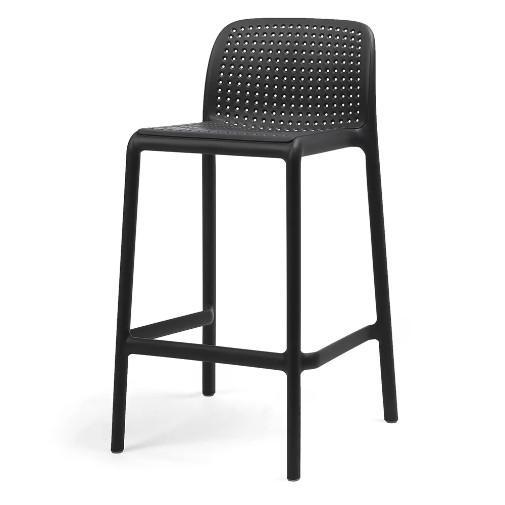 Lido barstol låg Anthracite