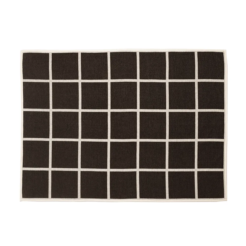 Vävd filt i lammull Criss Dark Brown