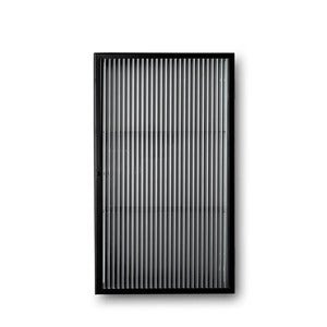 Haze Vägghängt Skåp - Reeded Glass - Black