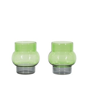 Bump Dricksglas Korta Gröna 2-pack