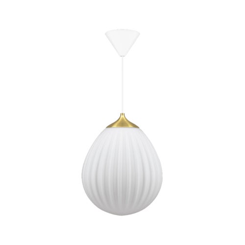 Around the World Lampskärm Ø27 cm White/
Brushed Brass