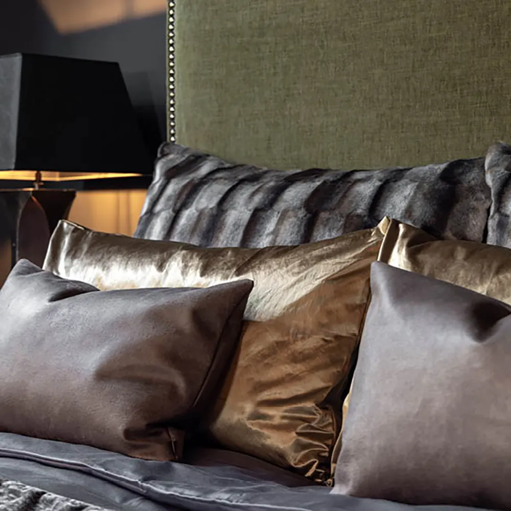 BELMONT Kuddfodral Grey/Simply Greige med baksida i vävt tyg 60x60 cm