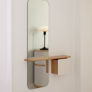 One More Look Spegel Ek/Pearl White
