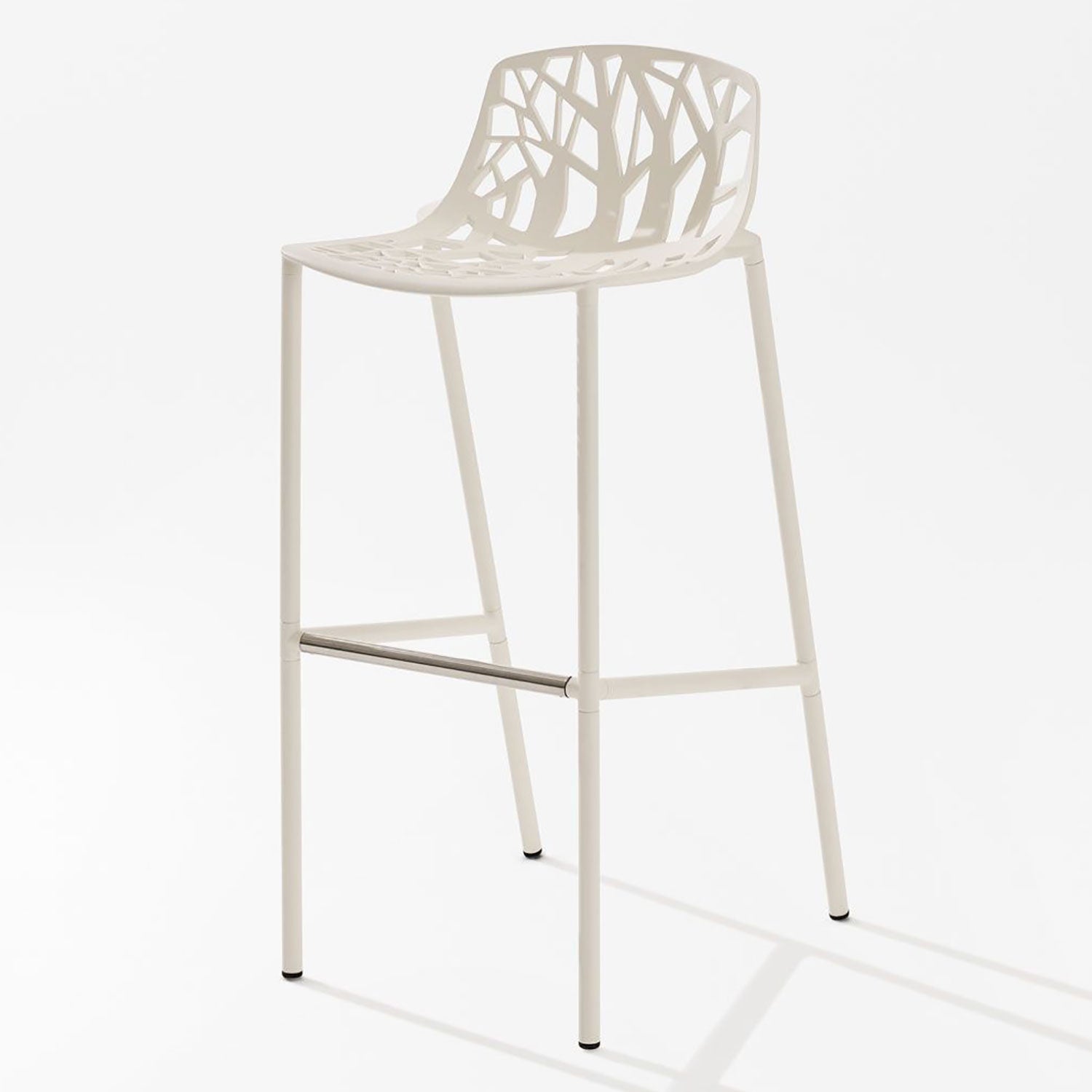 Forest barstol 65 cm med låg rygg White 