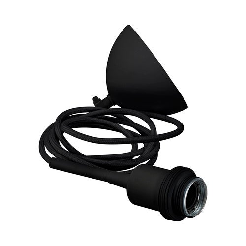 Gloria Upphäng E27 Svartstruktur Svart Kabel