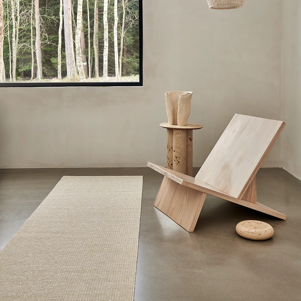 Emm matta 70 x 180 cm Vanilla/White Metallic