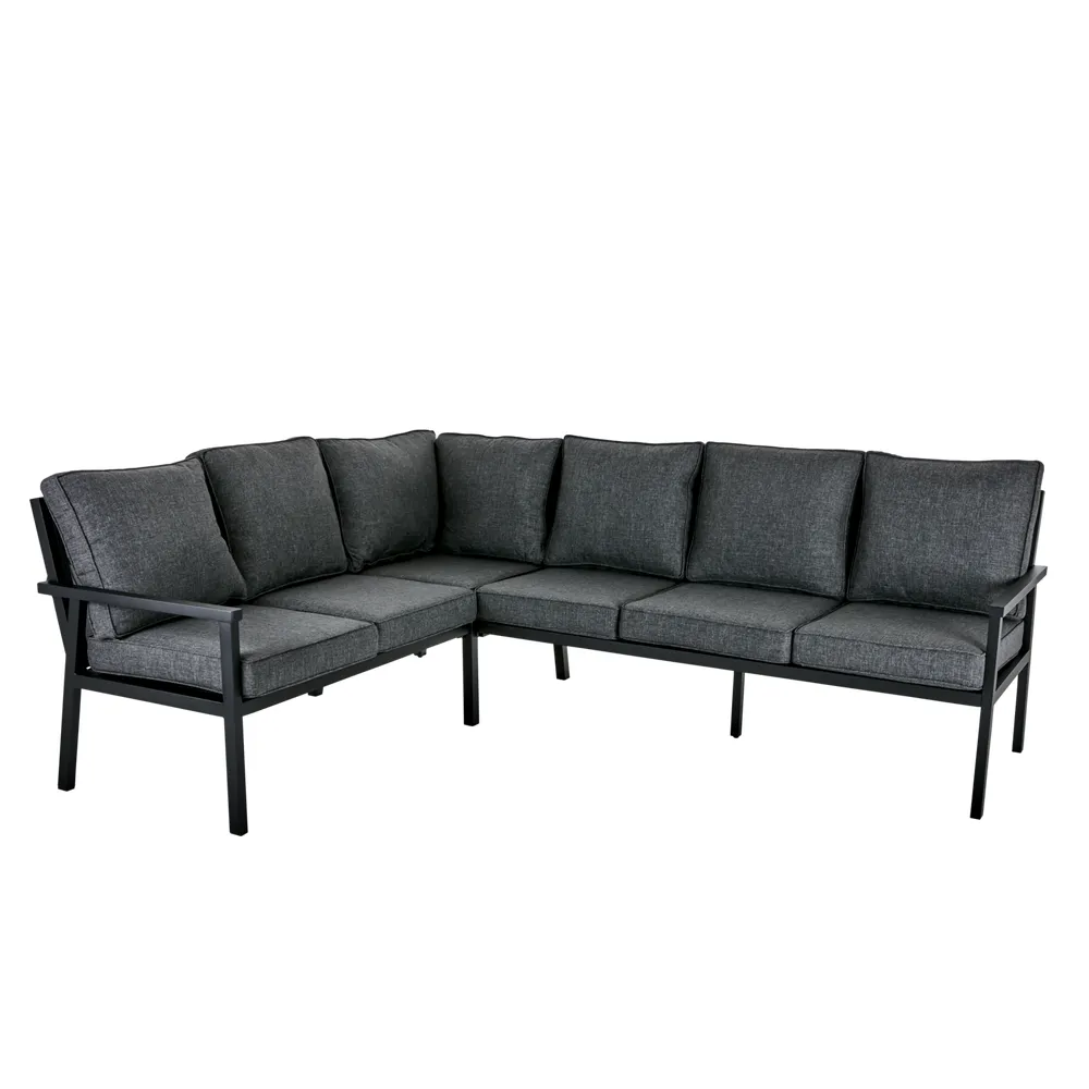 Rana hörnsoffa hög 252x195 cm svart