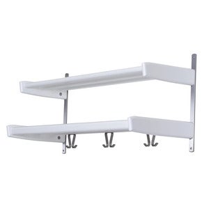 Meja Hatthylla 90 cm 2 hyllplan Vitlackad Björk