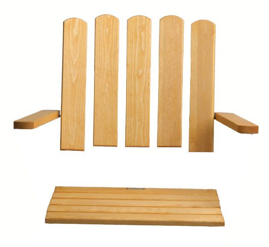 Träsats A2, 50 Cm Obehandlad Furu, Inkl. Skruv 50 Cm Sittbredd