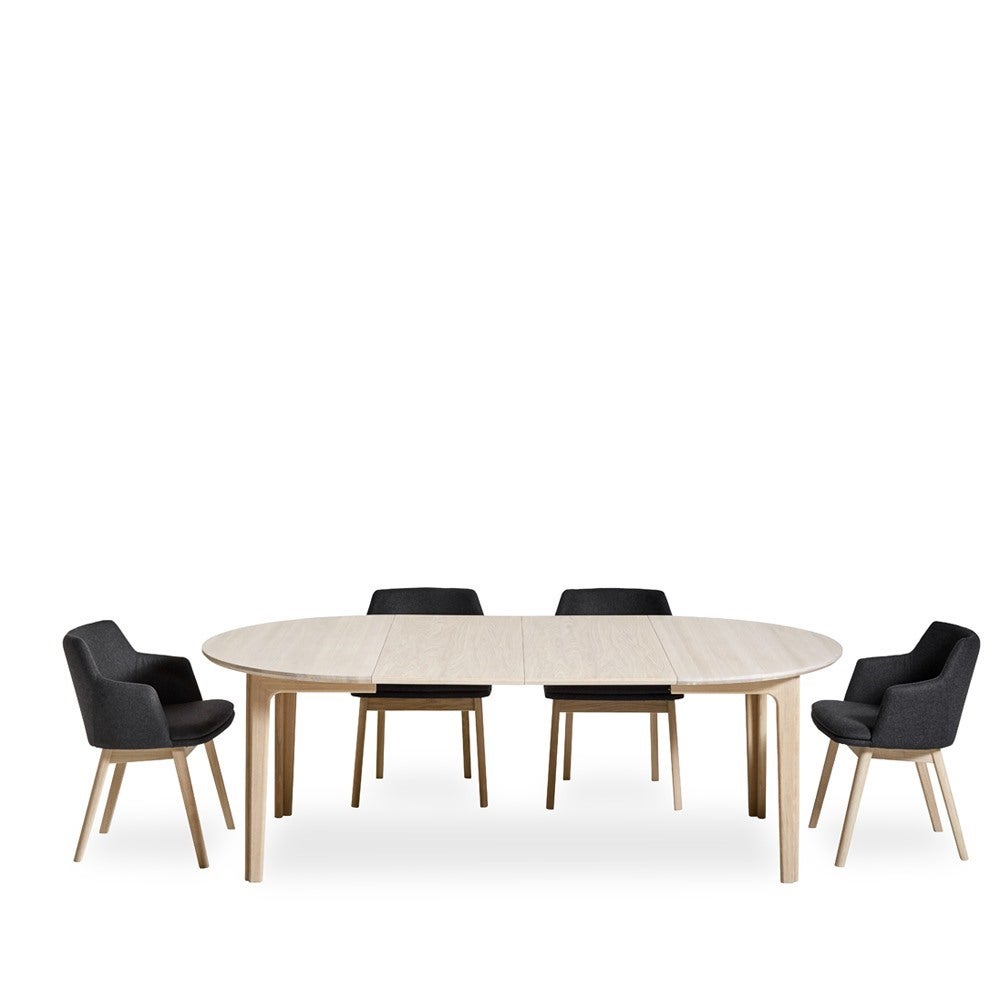 Sm112 matbord Ek Vitolja/Vit Laminat