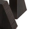 Grooves bokstöd lackad mörkbrun mahogny-set om 2