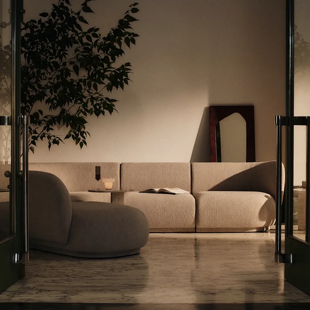 Munblåst Portabel Dimbar LED-Bordslampa Ripple