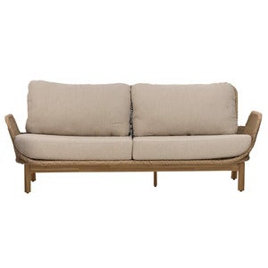 Lily 2,5-sits soffa  Twist straw / Plush wheat / teak