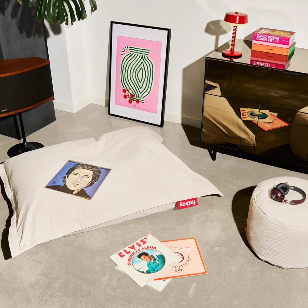 Recycled original slim cord Sittsäck cream