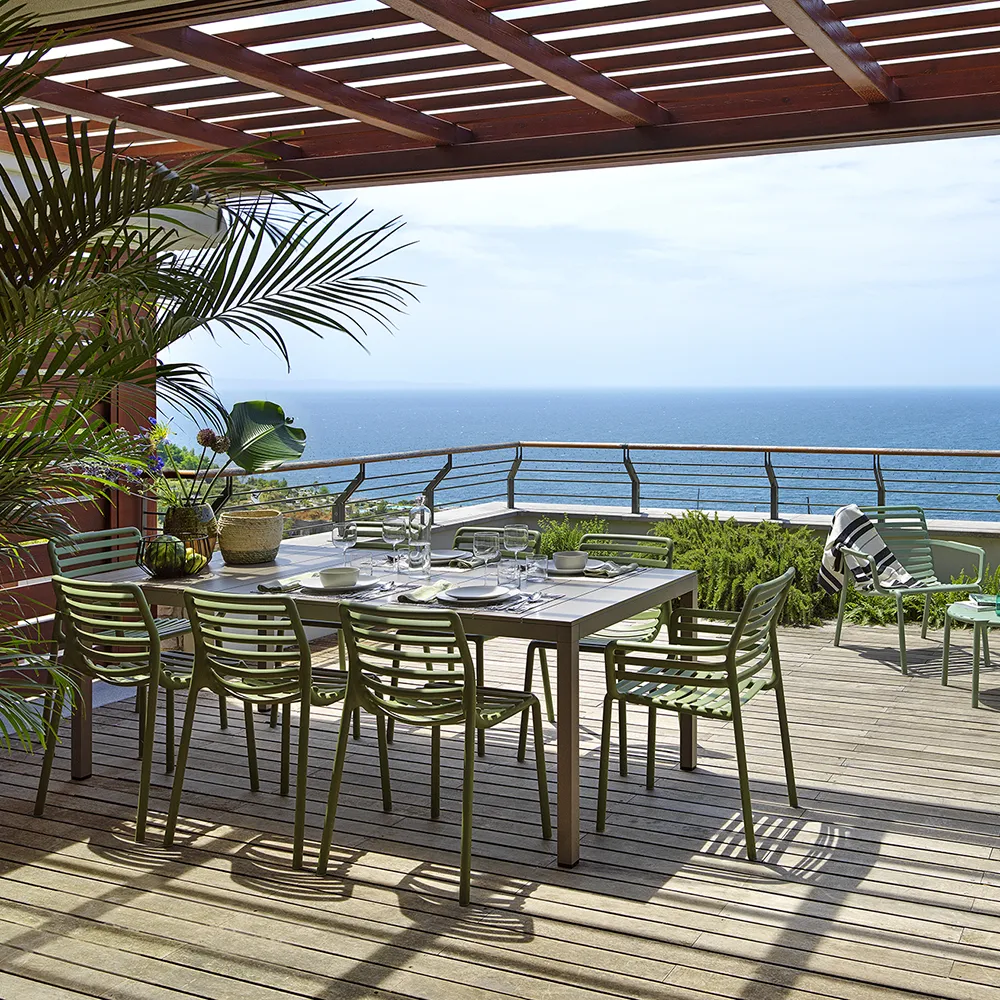 Rio Alu Matbord 140//210x85 cm Tortora