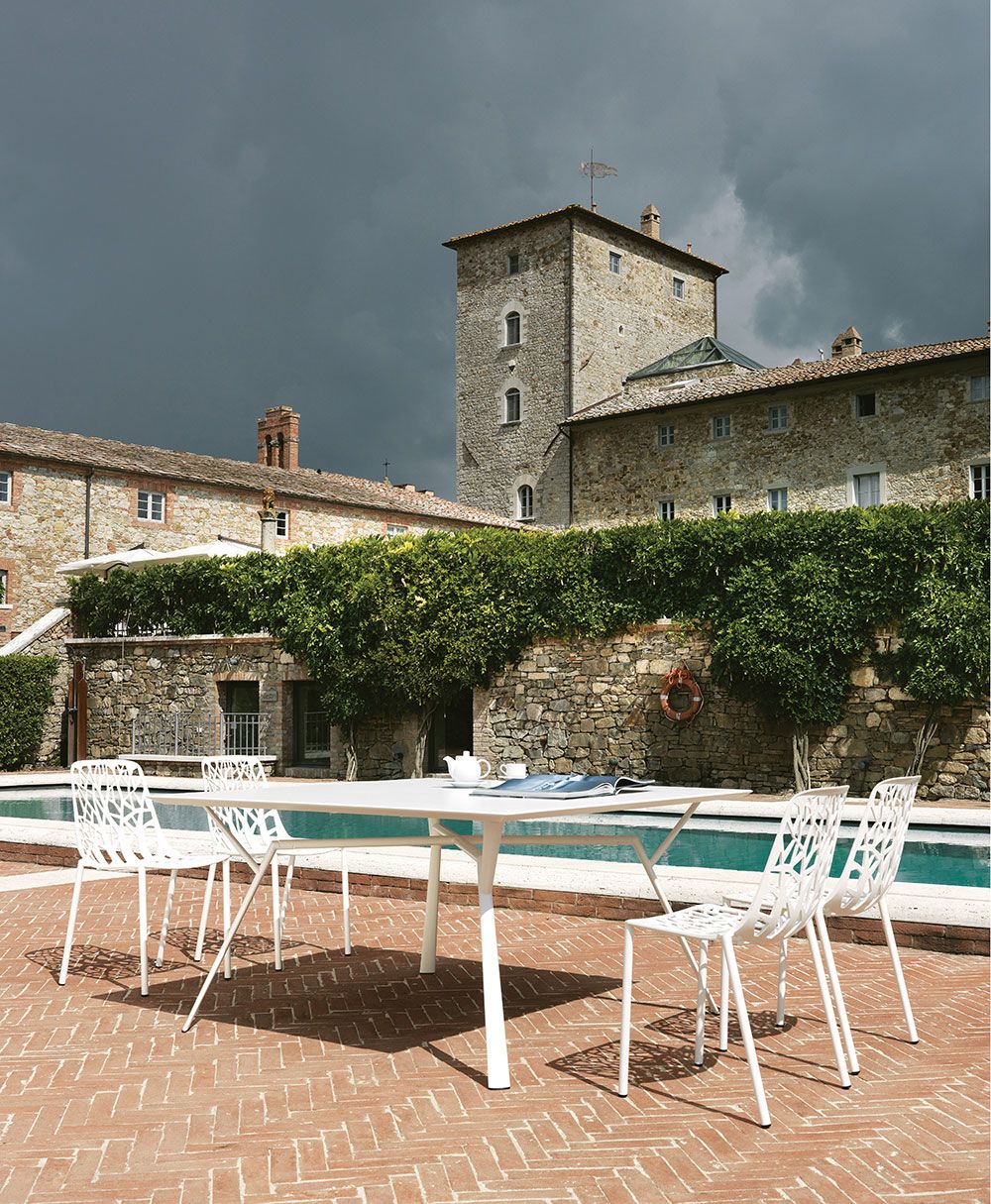 Forest matstol White 