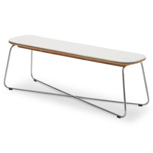 Lilium Bench Cushion White 