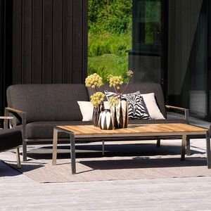 Naos 2,5-sits soffa rostfritt stål/nearly black 
