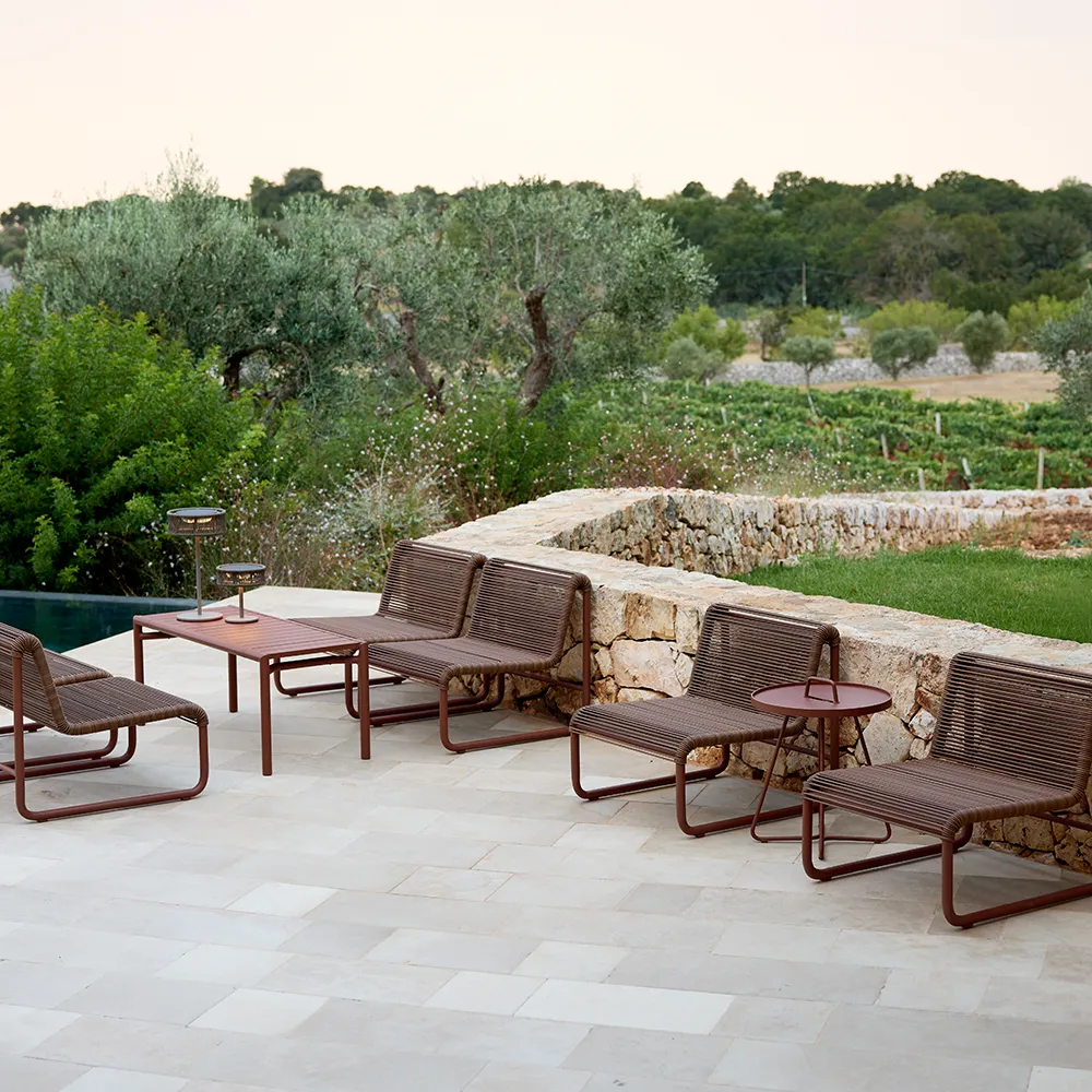 Al Dente loungefåtölj Weave Desert red