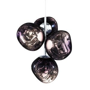 Melt Chandelier Mini Takkrona Smoke LED