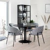 Miles Matbord trumpetfot 110 cm svartbetsad ask