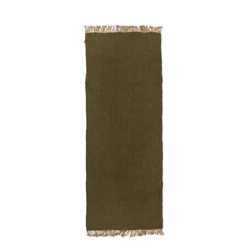 Block Handvävd Matta- Olive/Natural